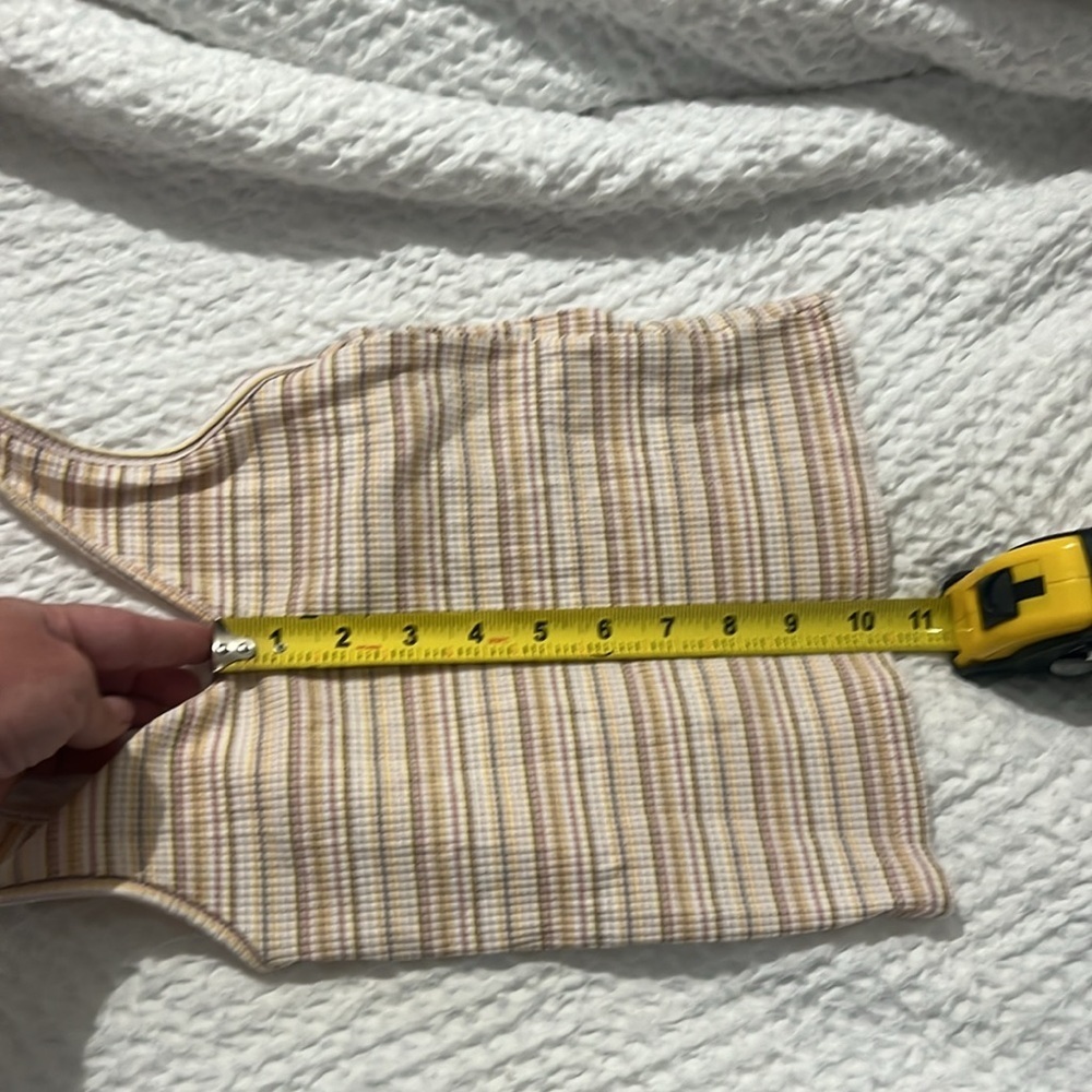 American Eagle Outfitters Women’s Striped Tan Neutrals Halter Tank Top Size XS - Picture 7 of 7